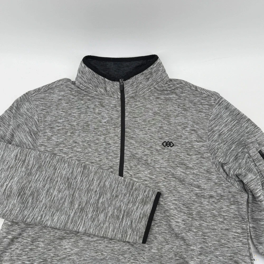 LEG3ND GOLF Mens XL Gray‎ Space Dye Quarter Zip Pullover Modern Fit Performance